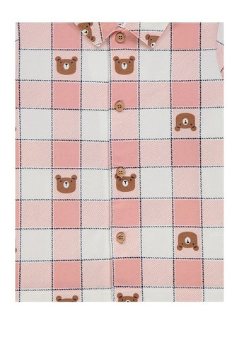 Рожева всесезон піжама велюр ведмедики сорочка + брюки George