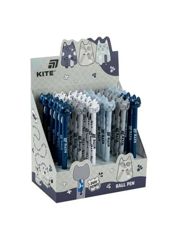 Ручка кулькова автоматична Funny cat, синя Kite (400745703)