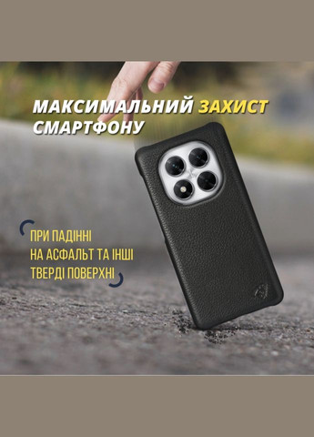 Шкіряна накладка Cover для Xiaomi Poco X7 Чорний (78282) Stenk (316651330)