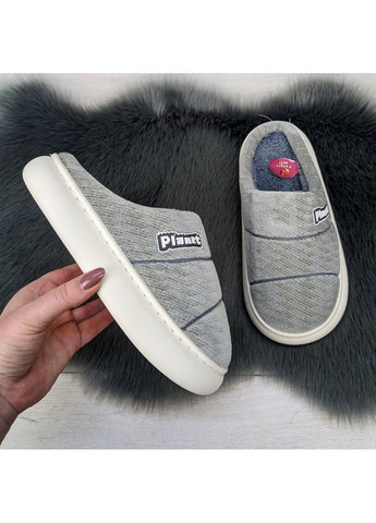 Серые тапочки домашние теплые подростковые Lion