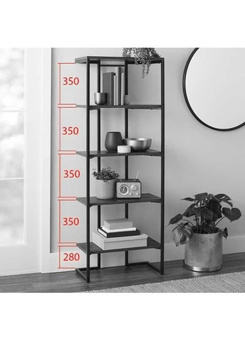 Стеллаж книжный для дома в стиле Лофт каркас металлический StepLoft Rack-384 No Brand (393405447)