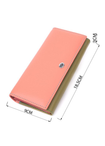 Практичный кошелек для женщин из натуральной кожи 22520 Разноцветный st leather (329148789)