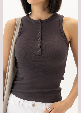 Майка в рубчик на пуговицах Lurex — 324828134