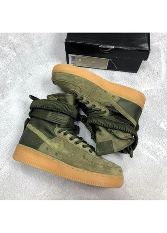 Зелені літні кросівки nike special fled air force 1 green найк аір форс зелені No Brand