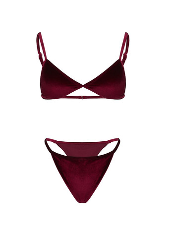 Бордовый летний купальник No Brand