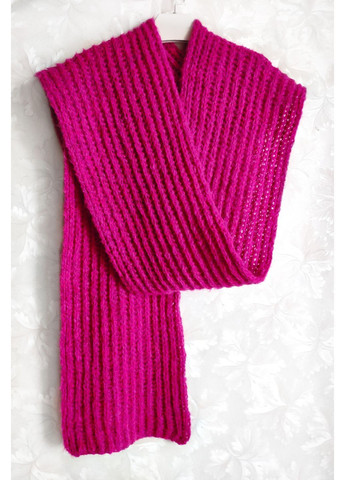 Вязаный шарф ручной работы цвета фуксии из мериноса No Brand (369160603)