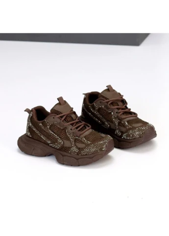 Женские кроссовки No Brand коричневые демисезоны (399927009)