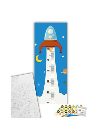 Картина по номерам (15129-AC) Artcraft Ростомір Космічна ракета 30х80 см (366066533)