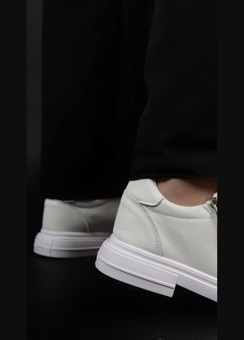 No Brand Туфли женские белого цвета дерби белый з искусственная кожа, — демисезон (329889996)