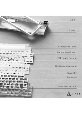 Клавіатура AK650 Flying Fish Switch Purple (AK650-FF-PWB) Ajazz (323132873)