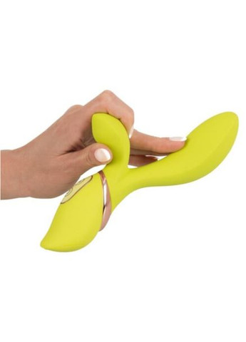 НОВИНКА! Вібратор зі стимуляцією клітора Jülie лимонний з 7 режимами вібрації Julie (301909211)