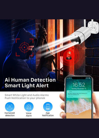 WiFi видеокамера XMT201 2Mp AI белая (1029) Besder (334888558)