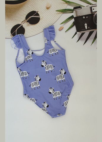 Сиреневый демисезонный детский сплошной купальник для девочек. No Brand