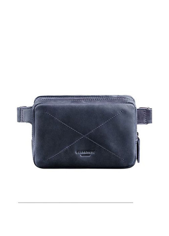 Кожаная поясная сумка Dropbag Mini синяя BlankNote поясна сумка (348359355)