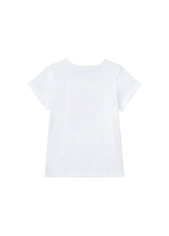 Белая летняя футболка для девочки Lupilu