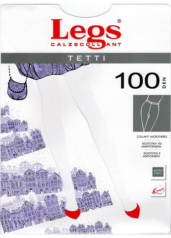 Колготки 100 den из мягкого велюрового микроволокна Tetti 100 Legs Гладкі без шортів (355890276)