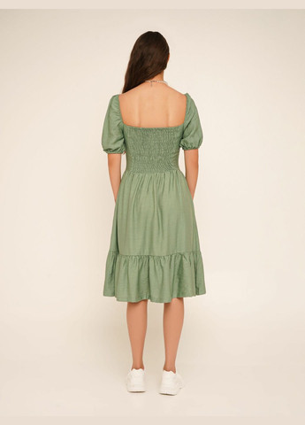 Зелена повсякденний сукня однотонна жіноча wtc02382 shop (2000990656308) LAWA