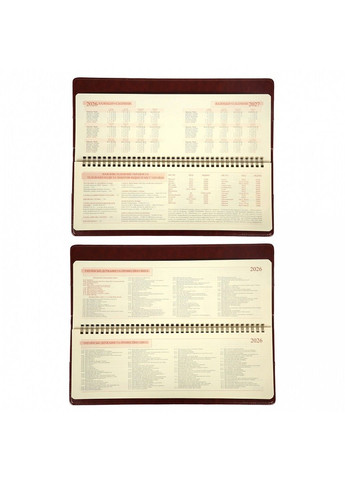 Планінг настільний датований 2026р Сity 34х13см 128 сторінок коричневий 252677 Leo Planner (364302796)