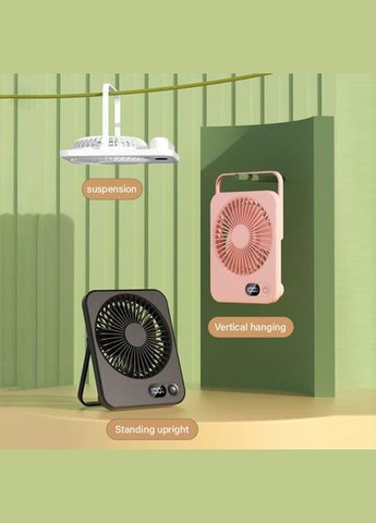 Вентилятор настольный аккумуляторный USB с дисплеем, портативный бездротовой Hofmy Po Fanu (351563224)