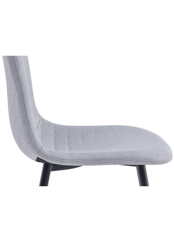 Стілець WAVES Чорний каркас / Світло-сіра тканина Intarsio (372178425)