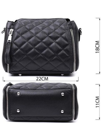 Сумка кросс-боди через плечо женская кожаная с металлическими ножками маленькая Черный 35724 Vintage (336889621)