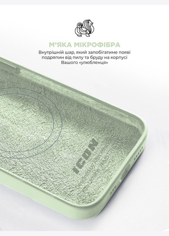 Чехол ICON2 MagSafe для Apple iPhone 15 Pro Max Soft Mint (ARM77014) PTR ArmorStandart (327882426)