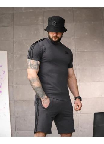 Летний комплект Adidas мужской футболка и шорты No Brand (392962789)