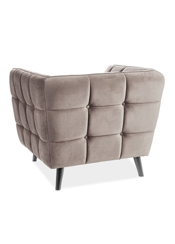 Крісло CASTELLO 1 VELVET беж BLUVEL 28 / венге CASTELLO1V28 Signal (372178751)