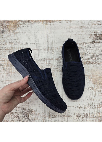 Синие мокасины мужские текстильные сетка Gipanis