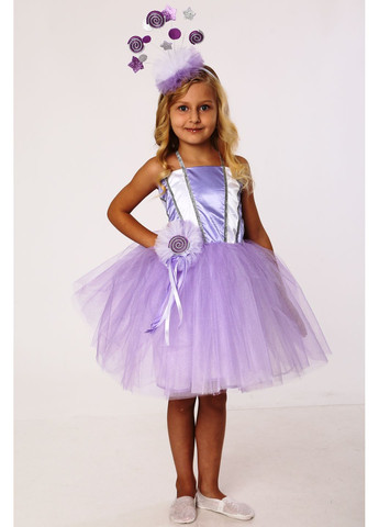 Карнавальний костюм Цукерка №3 (бузковий) No Brand (362539033)