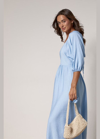 Голубое повседневный летнее платье с обнаженной спинкой ARTMON