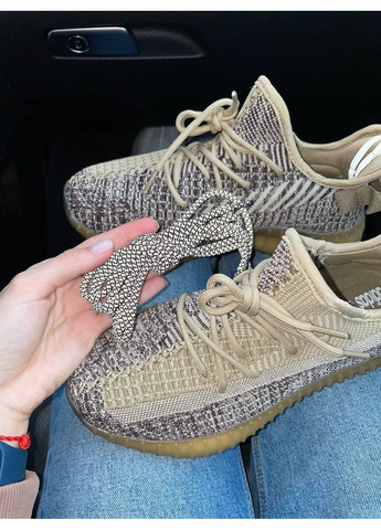 Коричневые демисезонные кроссовки мужские adidas yeezy boost 350 brown адидас изи буст No Brand