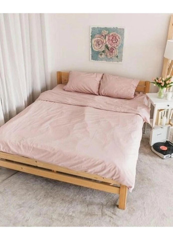 Постільна білизна євро Home Варена бавовна 20474 200х220 см світло-рожева DUSHKA (327791547)