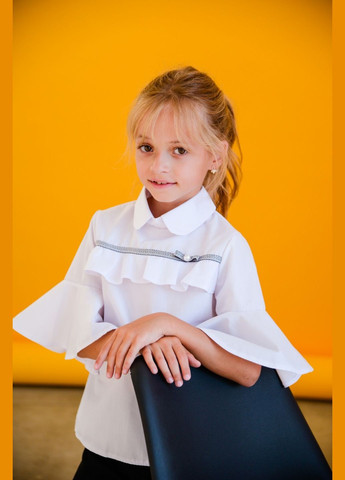 Белая блузка No Brand демисезонная