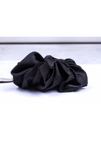 Чорна велика гумка для волосся, об'ємна резинка скранч Fashion Jewelry (393799490)