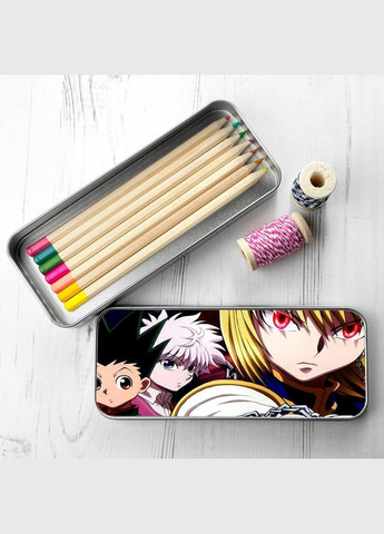 Органайзер для канцелярського приладдя металевий, кейс для дрібниць Хантер х Хантер #008 7*18 см Silver No Brand (309157326)