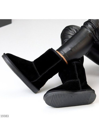 Классические угги натуральная замша, зимние сапожки, зимние сапоги, сапожки зимние черные код 118111 ITTS (364658739)