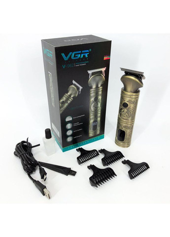 Аккумуляторная машинка для стрижки волос V-962 триммер для бороды и усов с насадками 1-7 мм VGR (372600809)