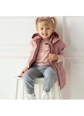 Жилет утеплений з капюшоном для дівчат Модний карапуз Trendy Tot 03-00786_000000002 (372735857)