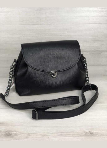 Женская сумка кросс-боди с длиным ремнем на плечо «Софи» черного цвета WeLassie (298570067)