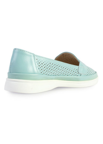 Голубые туфли лоферы женские бренда 8200144_(1) ModaMilano