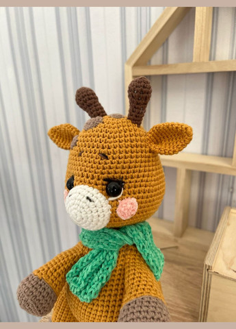 Жираф в'язаний 25см, м'яка іграшка ручної роботи. Handmade (322528096)