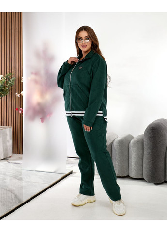 Женский прогулочный костюм из замши изумрудного цвета 35381 Fashion (364864945)