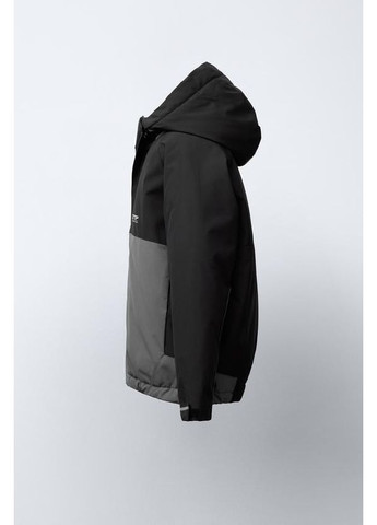 Черная подростковая зимняя куртка 5644/666 чорний Zara