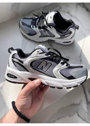 КРОССОВКИ ЖЕНСКИЕ NEW BALANCE 530 WHITE BLACK PREMIUM НЬЮ БЕЛАНС 530 No Brand чёрные демисезоны (367171691)