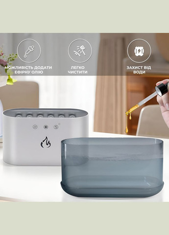 Увлажнитель воздуха с RGB-подсветкой и синхронизацией с музыкой 900 мл, белый Happy Life (318315889)