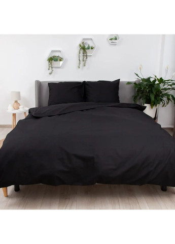 Евро комплект постельного белья с наволочками 70*70 см, 115 гр/м2 гипоаллергенный Phantom Black Черный (12980200215) ТЕП (364099902)