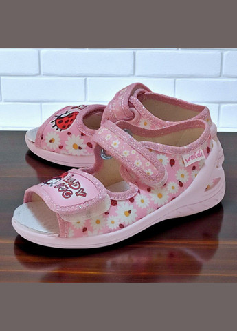 Ортопедичні відкриті тапочки капчики текстильні босоніжки на липучках валді єва Waldi (341317040)