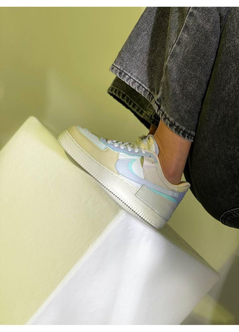 Бежевые демисезонные кроссовки мужские nike air force 1 shadow multicolor 2 найк аир форс 1 премиум No Brand