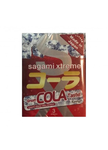 Супертонкие латексные презерваивы Xtreme Cola flavor 3 шт Sagami (289868662)